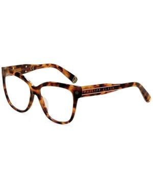 Philipp Plein Tortoiseshell-Effect Cat-Eye Glasses - Brown