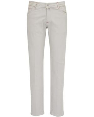 Kiton Logo-patch jeans - Grau