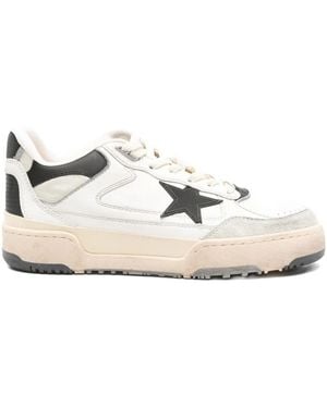 Golden Goose Forty2 Leather Upper Heel And Spur Suede Toe Rubber Star - Natural