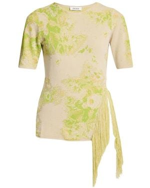 Erdem Floral-Pattern T-Shirt - Yellow