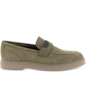 Brunello Cucinelli Monili-Detail Suede Loafers - Green