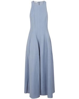 Brunello Cucinelli A-Line Maxi Dress - Blue