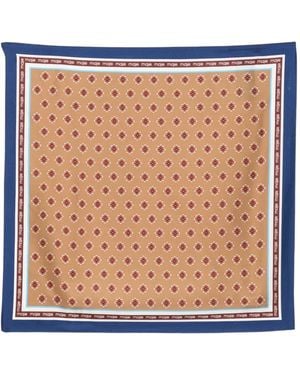 Maje Floral-Pattern Silk Scarf - Metallic