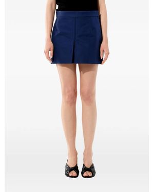 Balenciaga A-Line Pleated Mini Skirt - Blue