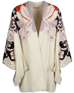 Valentino Garavani Floral-Print Cape - Natural