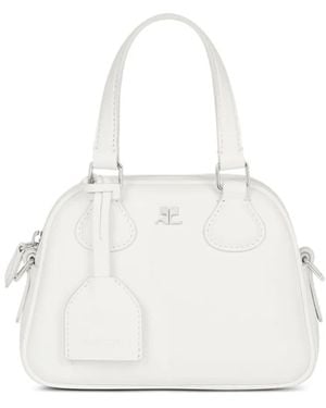 Courreges Mini Ac Stud Tote Bag - White