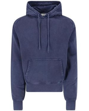 Entire studios Faded Pouch-Pocket Hoodie - Blue