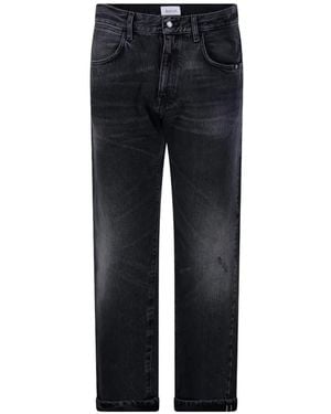 AMISH Arizona Washed Distressed Jeans - Blue