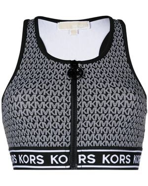 MICHAEL Michael Kors モノグラム ビキニトップ - ブラック