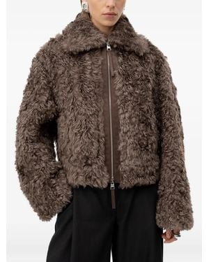 HUGO Faux-Fur Jacket - Brown