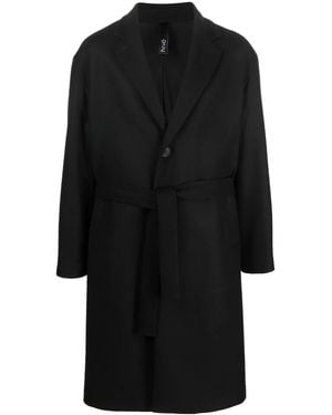 Hevò Single-Breasted Coat - Black