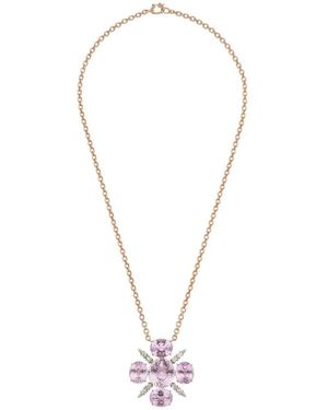 Irene Neuwirth 18Kt Gemmy Gem Rotgoldhalskette Mit Kunzit Und Diamanten - Weiß
