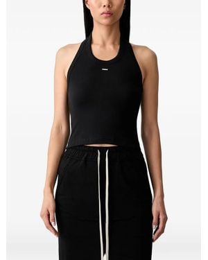 Vetements Fine-Ribbed Halterneck Tank Top - Black