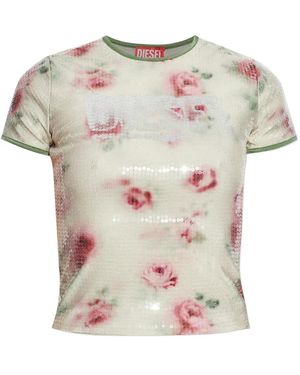 DIESEL T-Unkel Floral T-Shirt - White