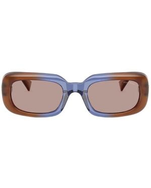 Miu Miu Rectangle-Frame Sunglasses - Pink