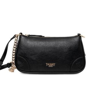 Twinset Chain-Strap Shoulder Bag - Black