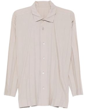Homme Plissé Issey Miyake Pleated Button-Front Shirt - White