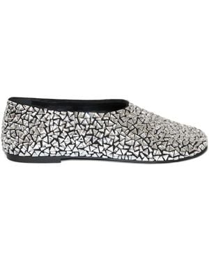 Proenza Schouler Crystal-Embellished Ballerina Shoes - Grey