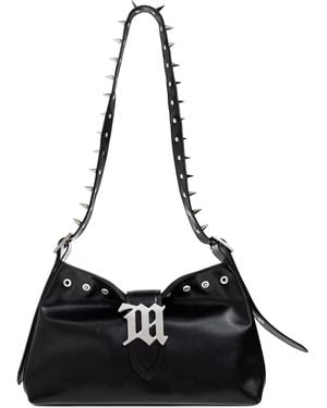 MISBHV Sac Porté Épaule Clouté À Logo - Noir
