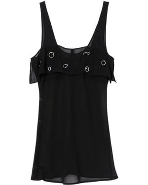 3.1 Phillip Lim Gemstone-Embellished Silk Tank Top - Black