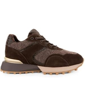 Linda Baumann Panelled Trainers - Brown