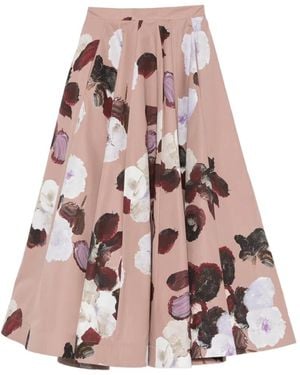 Antonio Marras Floral-Print Pleated Midi Skirt - Pink