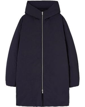 Jil Sander フーデッド ダウンジャケット - ブルー