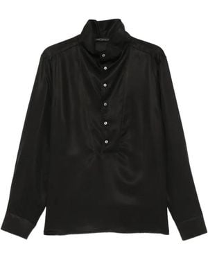 Low Brand Chemise À Col Montant - Black