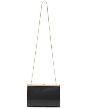 Alberta Ferretti Clutch Mit Logo-Gravur - Weiß