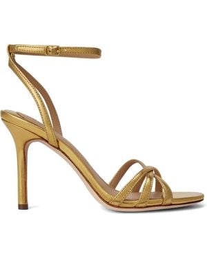 Ralph Lauren Kendyl Metallic Leather Sandals