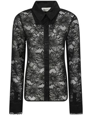 Sportmax Floral-Lace Shirt - Black