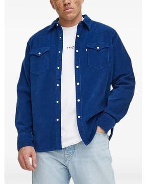 Levi's Barstow Corduroy Buttoned Western Shirt - Blue