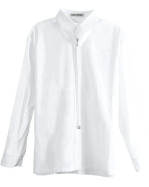 Issey Miyake Camicia Monsieur Con Cravattino Bolo - Bianco