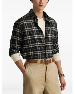Polo Ralph Lauren Check-Pattern Long-Sleeve Shirt - Black