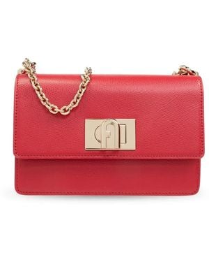 Furla Mini Ballerina Leather Crossbody Bag - Red