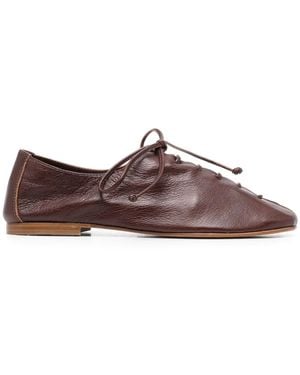 Hereu Plegada Leather Derby Shoes - Brown