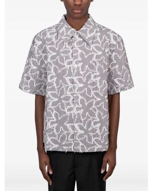 Séfr Striped Dayot Shirt - Grey