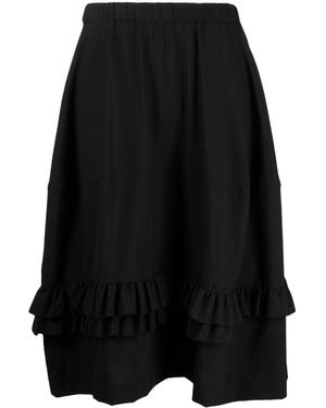 COMME DES GARÇON BLACK Ruffled High-Waist Skirt - Black