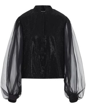 Giorgio Armani Rhinestone-Embellished Blouse - Black