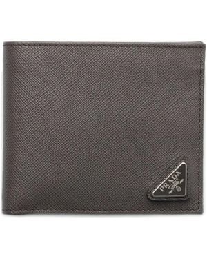 Prada Textured Bifold Wallet - Grey