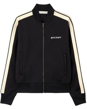 Palm Angels Logo Side-Stripe Bomber Jacket - Black