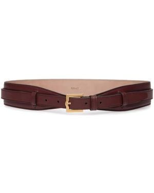 Bally Wide Leather Belt - Brown