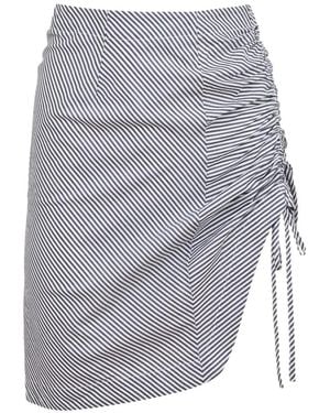Fleur du Mal Striped Skirt - Grey