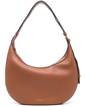 Aspinal of London Hudson Crescent Shoulder Bag - Brown