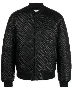 Moschino Quilted Bomber Jacket - Black