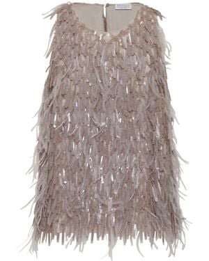 Brunello Cucinelli Dazzling Embroidered Top - Brown