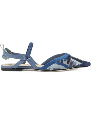 Fendi Slingback Flat Colibrì Lite - Blue