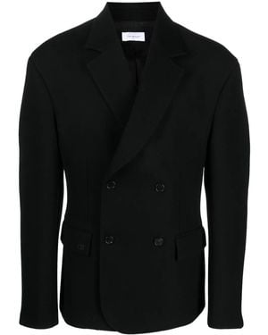 Off-White c/o Virgil Abloh Double-Breasted Virgin-Wool Blazer - Black