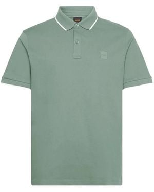 BOSS Logo-Patch Short-Sleeve Polo Shirt - Green