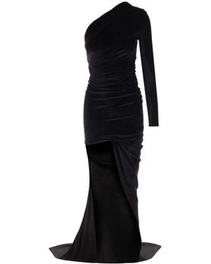 Balenciaga Velvet Long Dress - Black